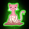 Whimsical Ice Cream Kitty RGB Neon Wall Art Decoration.