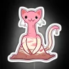 Vibrant LED ice cream cat figurine with colorful neon accents