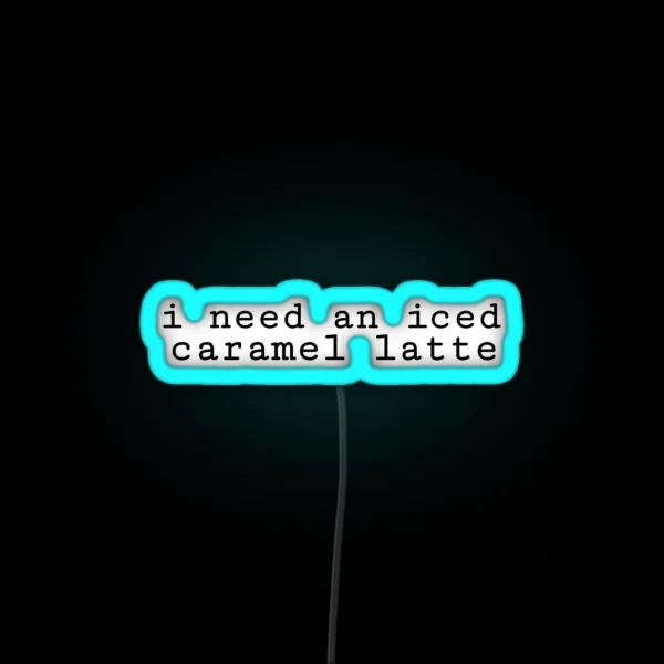 Iced Caramel Latte RGB Neon Sign