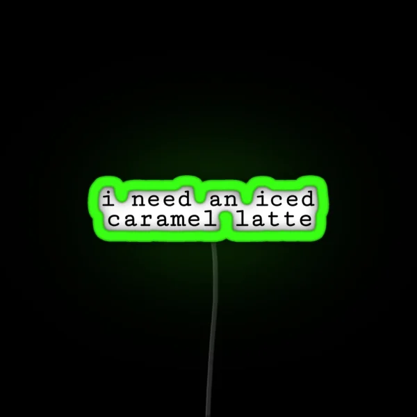 Iced Caramel Latte RGB Neon Sign