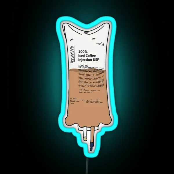 Iced Coffee IV Infusion RGB Neon Sign