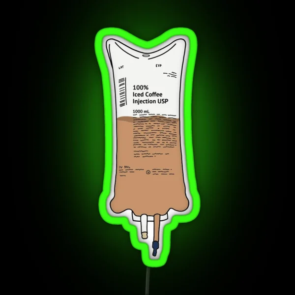 Iced Coffee IV Infusion RGB Neon Sign