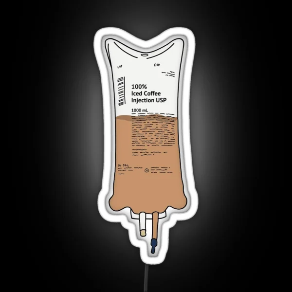 Iced Coffee IV Infusion RGB Neon Sign