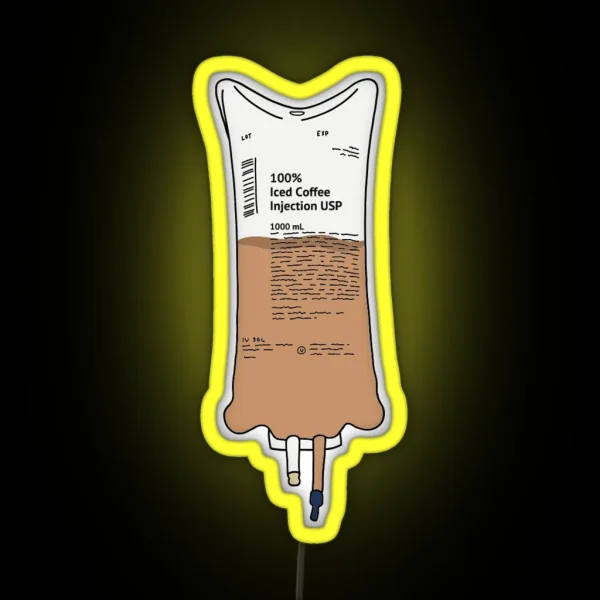 Iced Coffee IV Infusion RGB Neon Sign