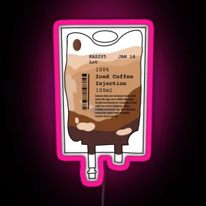 Iced Coffee IV Led For Nurses RGB Neon Sign