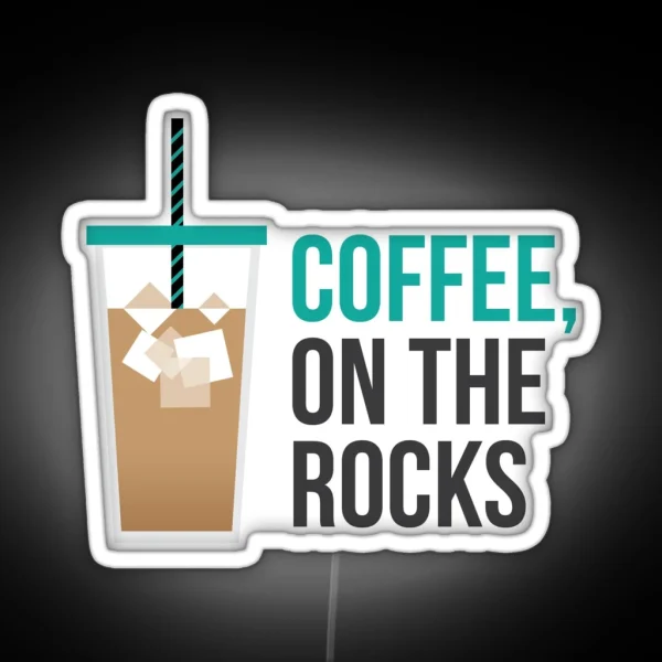 Iced Coffee On The Rocks RGB Neon Sign