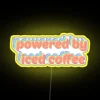 Customizable vibrant iced coffee shop neon light sign display decoration.