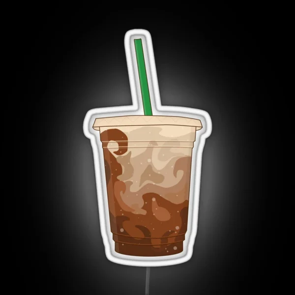 Iced Coffee With Milk RGB Neon Sign