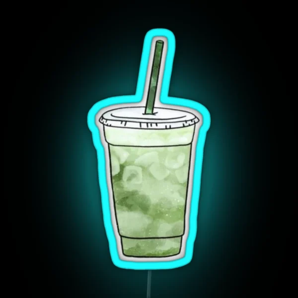 Iced Matcha Latte RGB Neon Sign