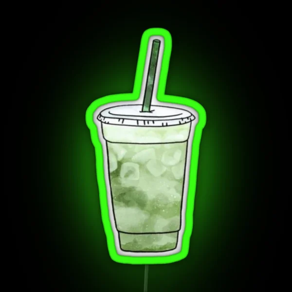 Iced Matcha Latte RGB Neon Sign