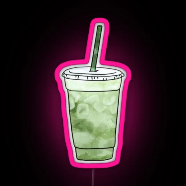 Iced Matcha Latte RGB Neon Sign