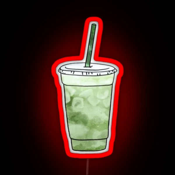 Iced Matcha Latte RGB Neon Sign