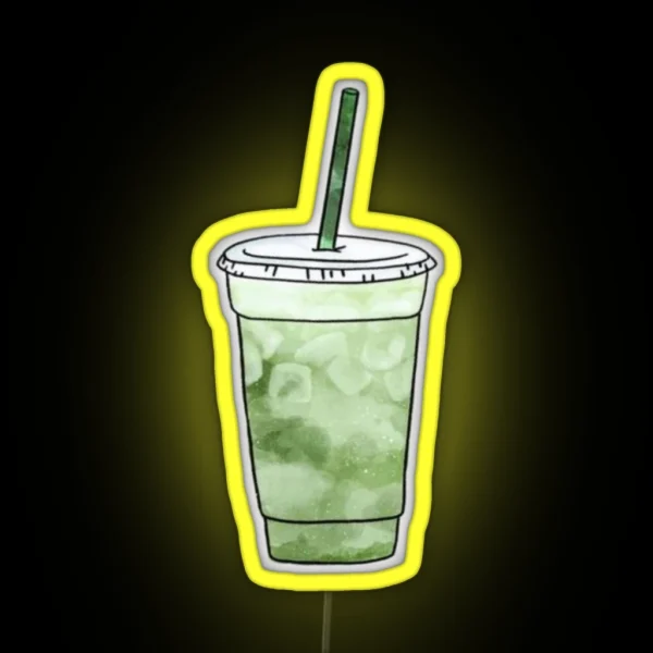 Iced Matcha Latte RGB Neon Sign