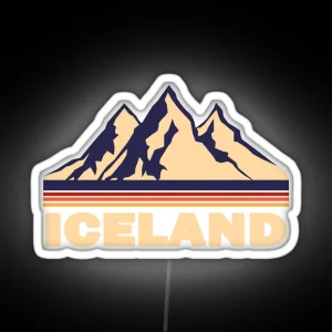 Iceland Mountain RGB Neon Sign