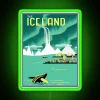 Icelandic Landscapes Adored by Globetrotters in Retro Neon Signage