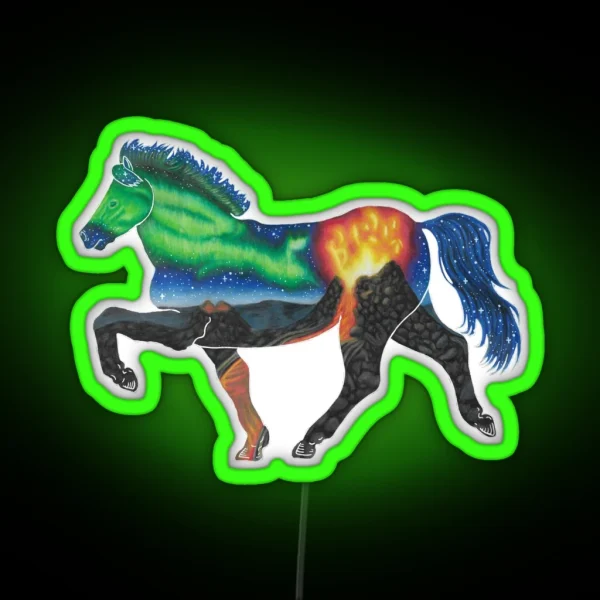 Iceland Volcano RGB Neon Sign