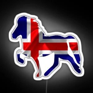 Icelandic Horse Islandpferd Pferd Pony Merch Led RGB Neon Sign