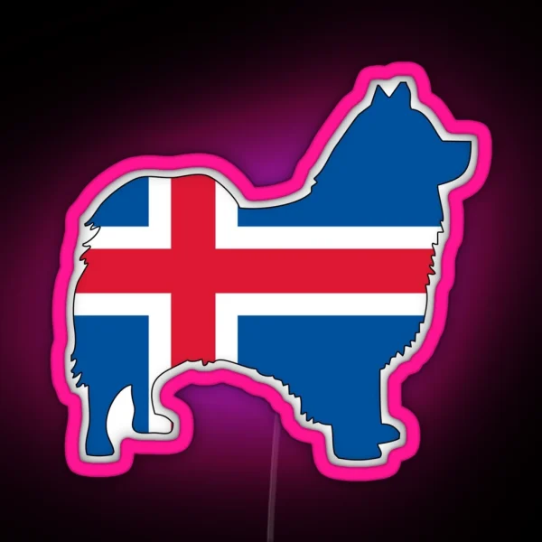 Icelandic Sheepdog Support Responsible Breeders RGB Neon Sign