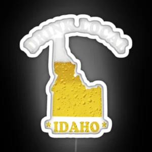 IDAHO Beer Map Led Drink Local Brewmaster Gift RGB Neon Sign