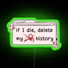 Unique RGB neon sign with quirky personalized AO3 fandom nostalgia reminder