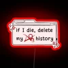Darkly humorous internet nostalgia meets mortality with colorful RGB warning