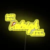 Raleigh's humorous mortality-themed colorful LED sign with customizable RGB colors