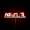 Neon sign of defiant resilience in the face of uncertainty