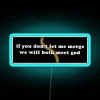 Relatable funny threat neon sign for gamers and pop culture fans