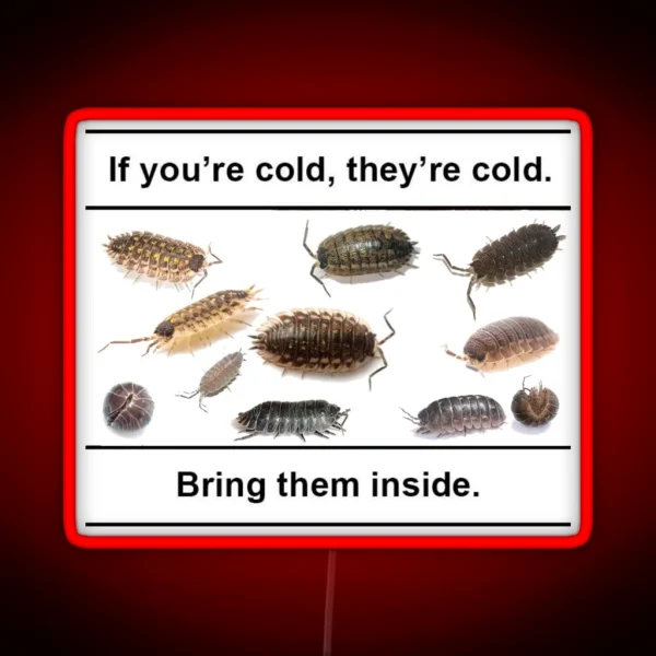 If You Re Cold They Re Cold Isopod Meme RGB Neon Sign