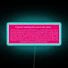 Warning: you're too close, keep a safe distance, bumper neon sign.