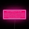 RGB Color Changing Neon Sign Warning Caution Zone Personalized Room Decor
