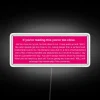 Neon Home Decor Sign with Fun Warning Message and Colorful LED Lighting