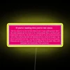 Eye-Catching Neon Warning Sign with Adjustable Color Changing LED Display