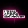 Neon Sign for Actuaries Featuring Glowing Spreadsheet Masterpiece Design
