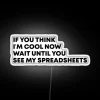 RGB Neon Sign for Actuaries with Colorful Spreadsheet Humor Display