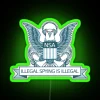Eye-catching 'Illegal Spying is Illegal' RGB neon sign decoration statement