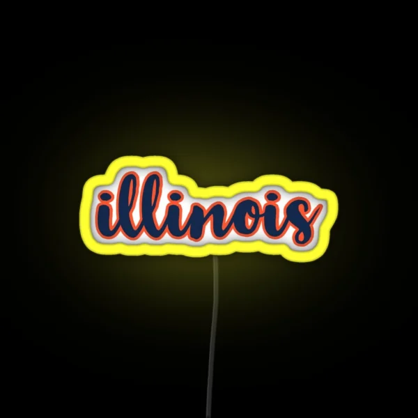 Illinois RGB Neon Sign