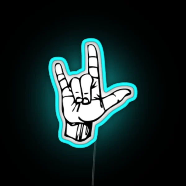 ILY Asl RGB Neon Sign