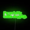 Neon LED Light Sign with Colorful RGB Glowing Decor Accents
