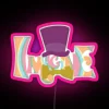Vibrant RGB Neon Sign with Adjustable Color and Brightness Settings