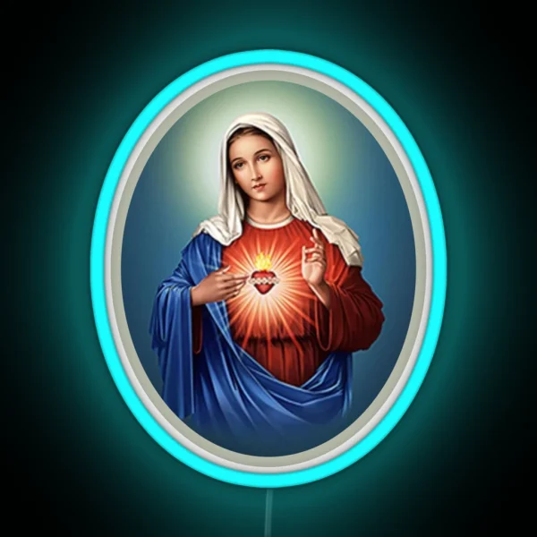 Immaculate Heart Of Mary Virgin Mary RGB Neon Sign