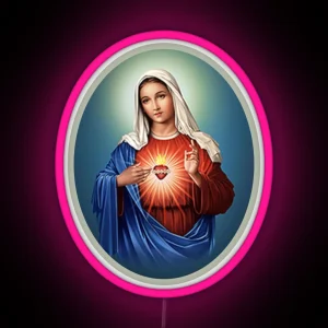 Immaculate Heart Of Mary Virgin Mary RGB Neon Sign