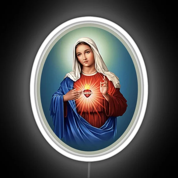 Immaculate Heart Of Mary Virgin Mary RGB Neon Sign