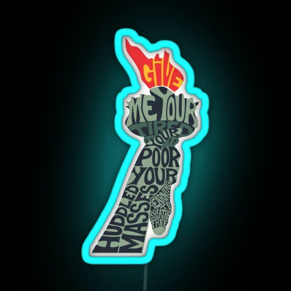 Immigration Torch RGB Neon Sign