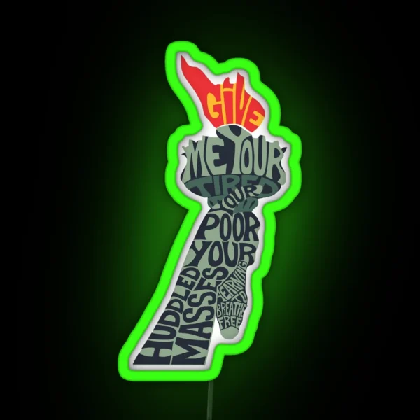 Immigration Torch RGB Neon Sign