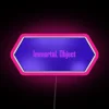 Glowing, color-shifting, electric art piece with mesmerizing neon effect