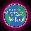 Inspirational RGB neon sign promotes kindness and self-expression with artwork