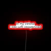 Apology Sign with Bright RGB Neon Letters for Humorous Decorations