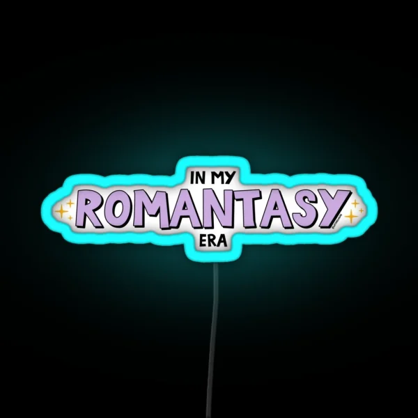 In My Romantasy Era Trendy Bookworm Purple Lavender RGB Neon Sign