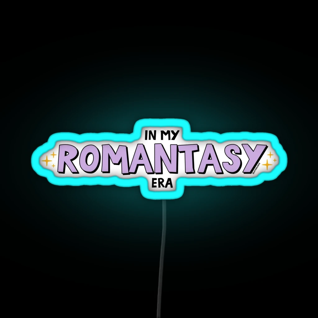 In My Romantasy Era Trendy Bookworm Purple RGB Neon Sign In My Romantasy Era Trendy Bookworm Purple RGB Neon Sign